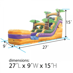 IMG 5831 1722768076 15 FT Tropical Slide (Wet/Dry)