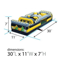 30 foot inflatable obstacle course venom 7 element dimensions 1732 1 7th Element Obstacle Course