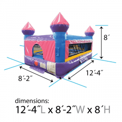 indoor20pink20measurements 1732139574 Pink Indoor Bounce House