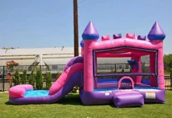 Pink Bounce House Combo