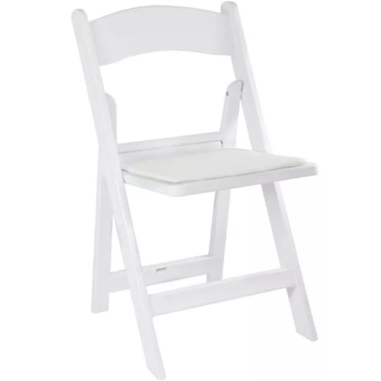 White Resin Folding Chair