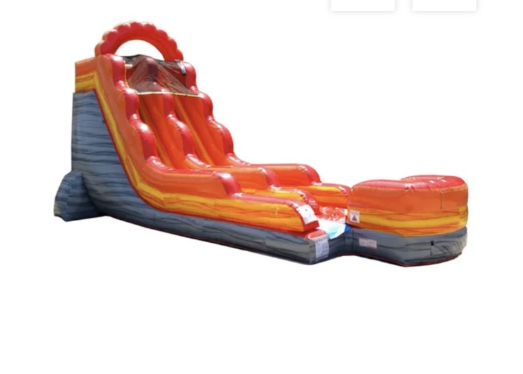 18 Feet Fire Red Water Slide