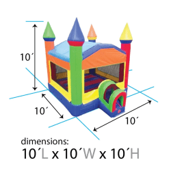 inflatable bounce house rainbow compact dimensions 1 1758222566 Space Saver Bounce House