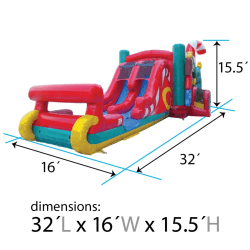 dimsg xco Christmas Mega Dual Lane Combo Bonce House