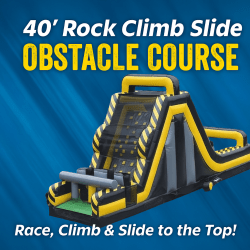 40' Rock Climb Slide Obstacle Course