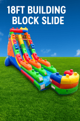 18 feet Building block Dry / Water Slide