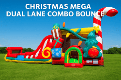 Christmas Mega Dual Lane Combo Bonce House