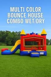 Multi Color Bounce House Combo