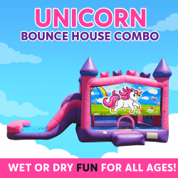 Unicorn Bounce House Combo